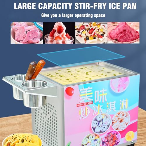 ExoticaBlend Gewerbliche Eisrollenmaschine, Maschine für frittierte Eisrollen, Edelstahl-Eisrollenmaschine, Joghurtmaschine für Bars, Cafés und Dessertläden – Bild 6