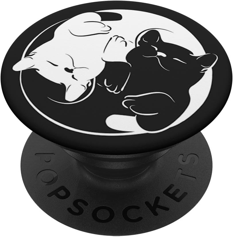 Crescent Moon With Stars With Witch Crystals - Black & White PopSockets PopGrip: Swappable Grip For Phones & Tablets