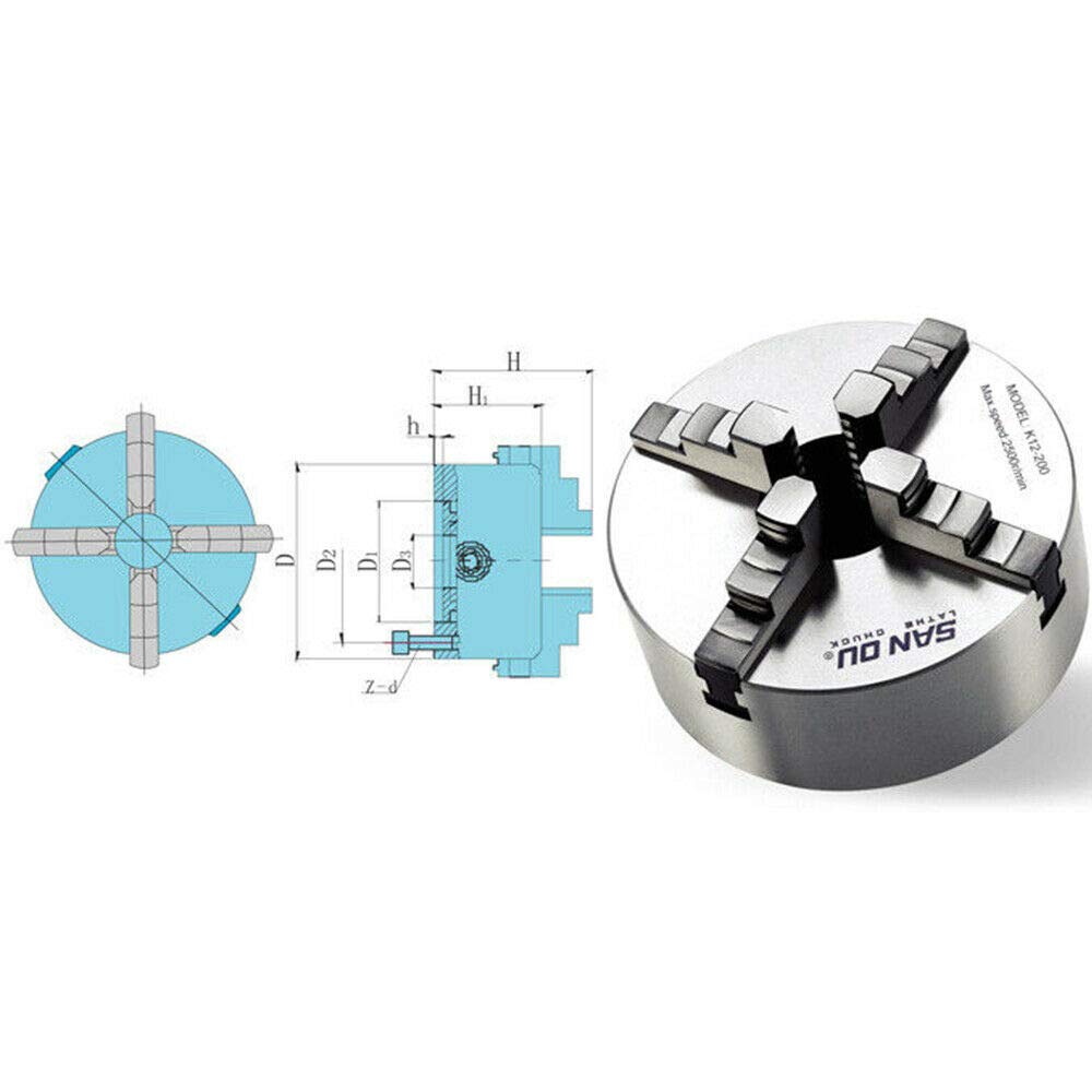 Precyzyjny 4 uchwyty szczękowe uchwyt czworokątny uchwyt tokarski uchwyt szczękowy uchwyt trójszczękowy uchwyt tokarski 80-125 mm Lathe Chuck tokarka (125 mm)