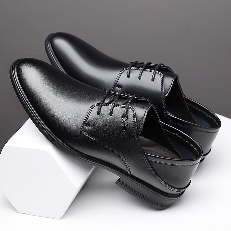 Men’s Dress Shoes Oxford Classic Lace-Up Formal Leather Office Wedding Business Footwear for Groom Suit Wear3