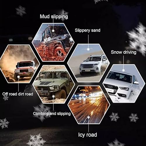 Chaînes à neige 145R15 pour pneu voiture SUV camionnette sécurité - 2