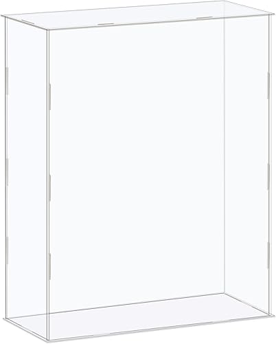 MECCANIXITY Caja de exhibición de acrílico Escaparate claro de la protección a prueba de polvo 12.2x4.3x14.1 pulgadas para exhibición de