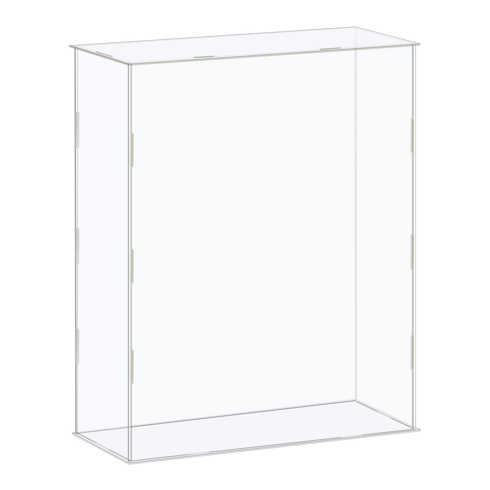 Muiltvoe Acrylic Display Case Box Clear Dustproof Protection Showcase 11x11x36cm for Collectibles Display