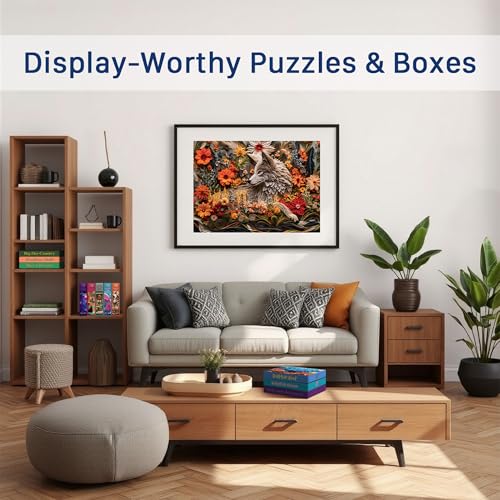 Wildflower Wolf (No. 15) – Rompecabezas de 1000 piezas para adultos | Impreso en EE. UU. | Acabado satinado antirreflejo | Corte aleatorio en cinta | Póster adicional | Caja premium para exhibición miniatura 5