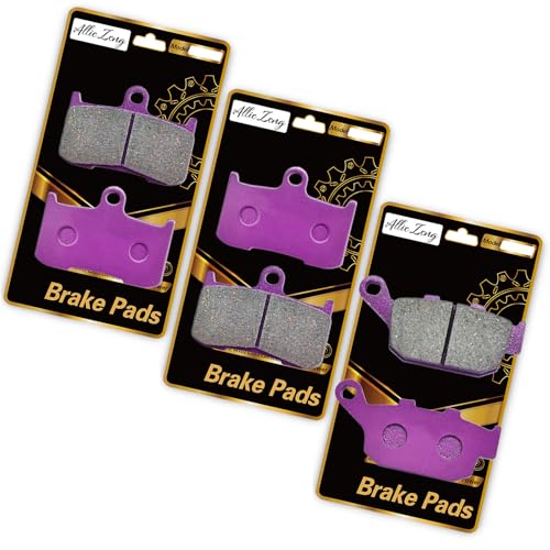 ALLIE ZENG Premium Carbon Fiber Ceramic Brake Pads Heat Resistant Compatible with Kawasaki Z800 Z800 2013-2016 Z 900 Z900 2017 2018 2019 2020 2021 2022 2023 Daytona 675 Wet Condition FA347F FA140R