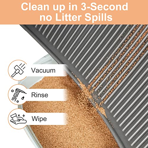 Cat Litter Mat For Kitty Litter Box: Kitty Litter Mats - Litter Pad - Pet Mats For Floor - Kitty Litter Rug - Washable Litter Mat -Cat Supplies For Indoor Cats (Xl Large 31X24, Grey) #TOP2