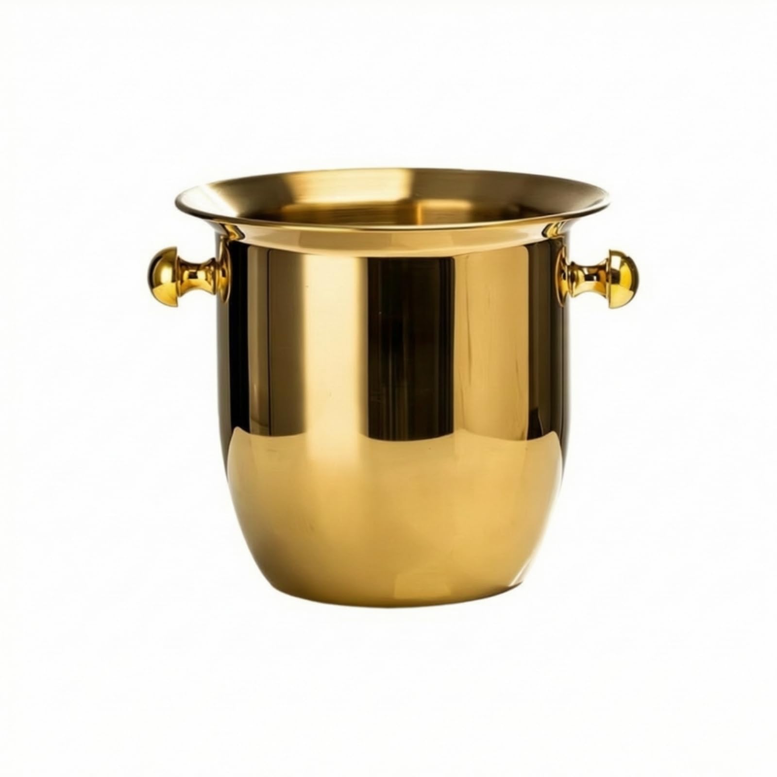 Cubitera Acero Inoxidable Dorado Cubeta Hielo con Elegante Cubo Hielo con para Bar, Restaurante, Superficies, 5L, Moderno Minimalista