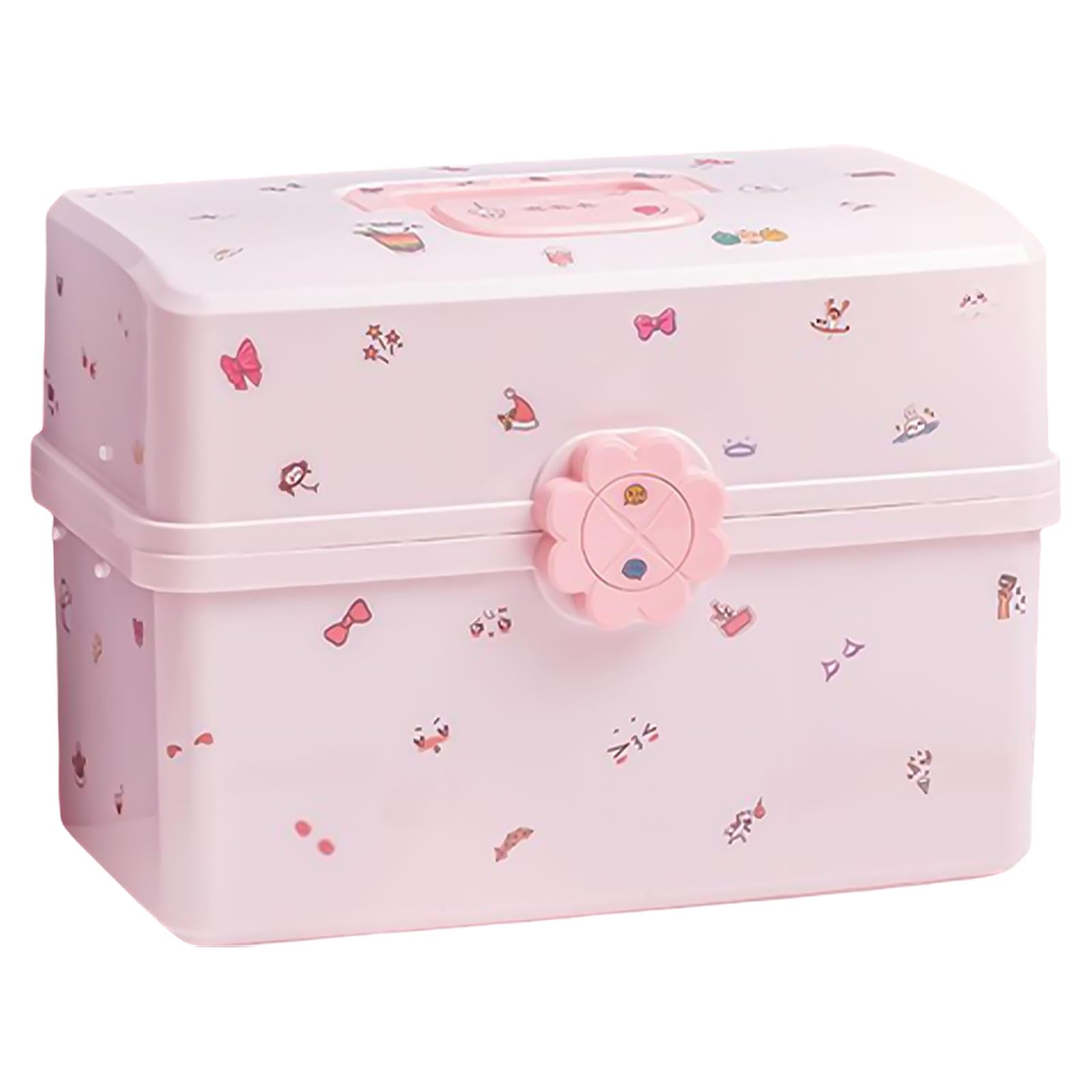 XuQiZZpp Girl's Hair Clip and Scrunchie Organizers Multitiers Baby Jewelry Storage Box with Home Accessory for Organization