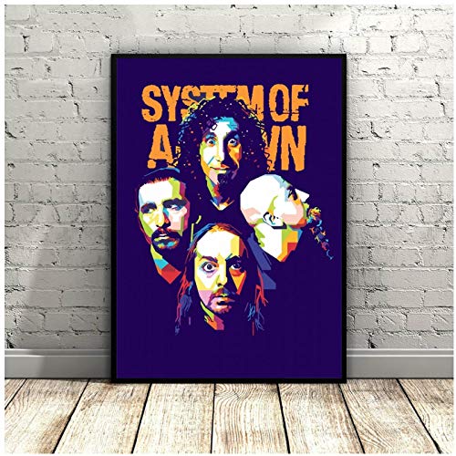 yhyxll System of A Down Art Poster Lienzo Pintura impresión Pared Arte decoración Regalo Impresiones en la pared-40X60Cm sin Marco Cover