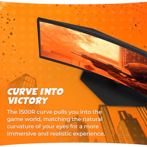 Image of AOC C24G42E 24 inch Curved 1500R Frameless Ultra-Fast Gaming Monitor, FHD 1080p, 180Hz 0.5ms MPRT, HDMI 2.0 x2, Display Port x1, HDR, Speakers 2W x2, 3-Year Zero-Bright-Dot