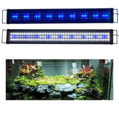 KZKR Aquarium Hood Lighting Fish Tank Light 36 inch - 46 inch for Freshwater and Saltwater Blue and KZKR Aquarium Hood Lighting Fish Tank Light 36 inch - 46 inch for Freshwater and Saltwater Blue and