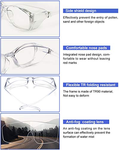 Okdeals AMKD15D58-SETA 2Pack Anti Fog Safety Goggles Glasses thumb #3
