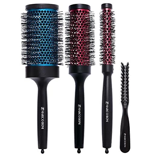 KIT 3 ESCOVAS TÉRMICAS METÁLICAS VAZADAS PMG + LIMPADOR MARCO BONI