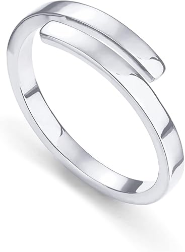 PAVOI Anillo apilable giratorio chapado en oro de 14 quilates para mujer