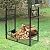 36" Heavy Duty Metal Firewood Rack Log Holder with Tool Set Indoor Fireplace Wood Storage Rack Outdoor Deck Fire Wood Holder Organizer for Firepit Stove Fire-Place