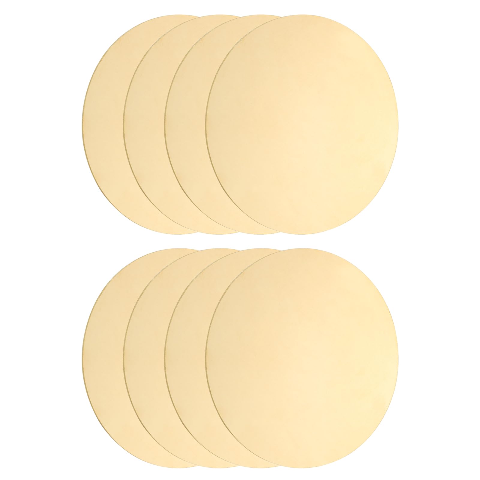 uxcell 8Pcs H62 Brass Round Plates, 0.03" Thick, 2" Dia, for DIY Crafts & Metal Stamping