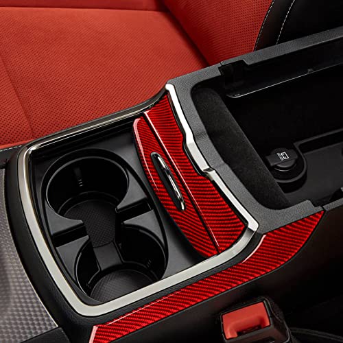Image of Car Cup Holder Decor Cover Decals for 2011-2014 Chrysler 300 / 300C / 300S / Limited /Base Accessories Carbon Fiber Interior Stickers