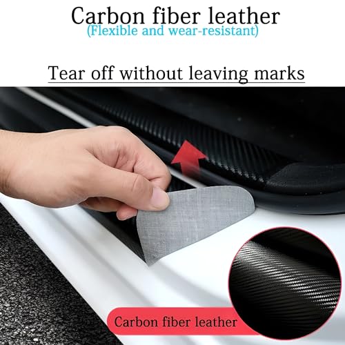 Image of Car Door Sill Protector Stickers Compatible for Fronx, Vitara, Brezza, Swift, Baleno, Ertiga, WagonR, Alto, Dzire, XL6, S-Presso, Celerio, Eeco, Ciaz, Ignis, Invicto, SX4, Ritz, Victoris