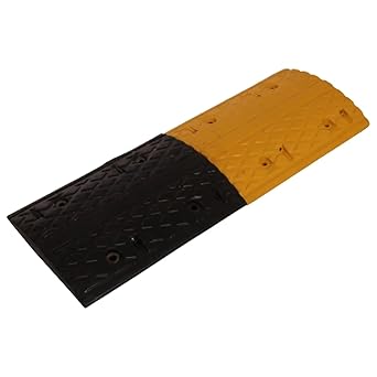 LADWA 50mm 80 Meter Durable Rubber Un-Breakable Speed Breaker/Road Hump for Road Safety