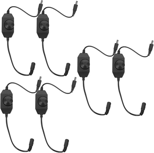 Modulador de luz de 6 unidades, bombilla inalámbrica, luces de corte de energía, atenuador giratorio para lámpara de plástico ajustable para girar