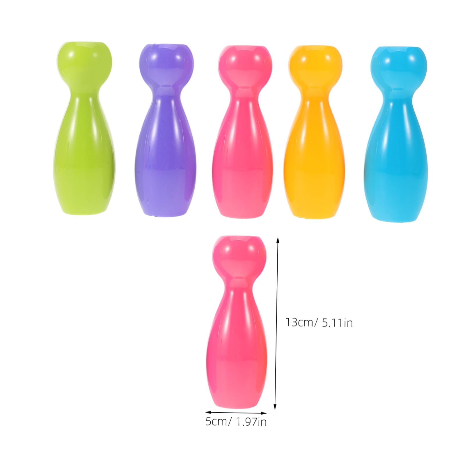 Mikikit 1 Set Bowling Set Plastic Bowling Pins and Balls Indoor and Outdoor Fun Skill Development for Family Bonding Activities