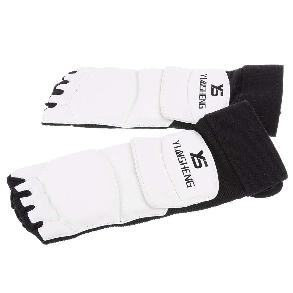 1 paire de demi-gants de protection pour les mains + 1 paire de protège-pieds pour le taekwondo, les arts martiaux, la protection des vêtements