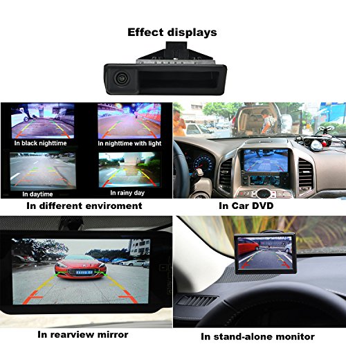 Image of Car Rear View Reverse Back Trunk Handle Camera Special for BMW E60 E61 E70 E71 E72 E82 E88 E84 E90 E91 E92 E93 X1 X5 with Moving Parking line