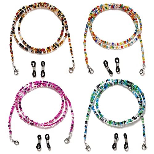 Tiwnefua Eye Glasses String Holder Premium Beaded Eyeglass Holders Around Neck Eyeglass Chain Cord for Women