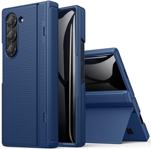 Coque rigide Samsung Z Fold6 fine robuste finitions haut de gamme bleue