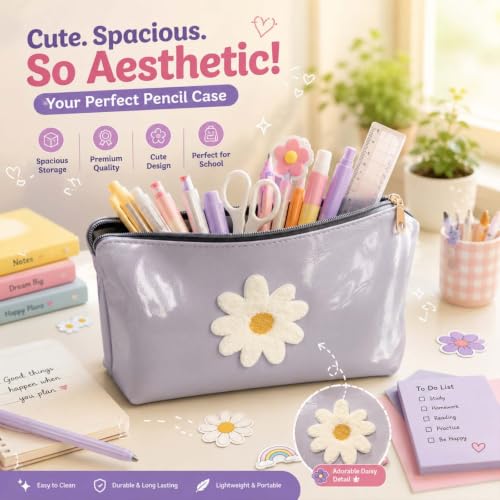 Image of ASIAN Cute Pencil Pouch for Boys & Girls | Zipper Pencil Case for Kids | School Stationery Organizer Pouch | Cosmetic & Pen Holder for School, Office & Travel