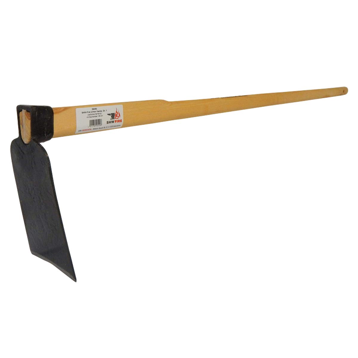 SHW-FIRE Ulmer Gartenhacke, geschmiedeter Stahl und Eschenholzstiel 135cm