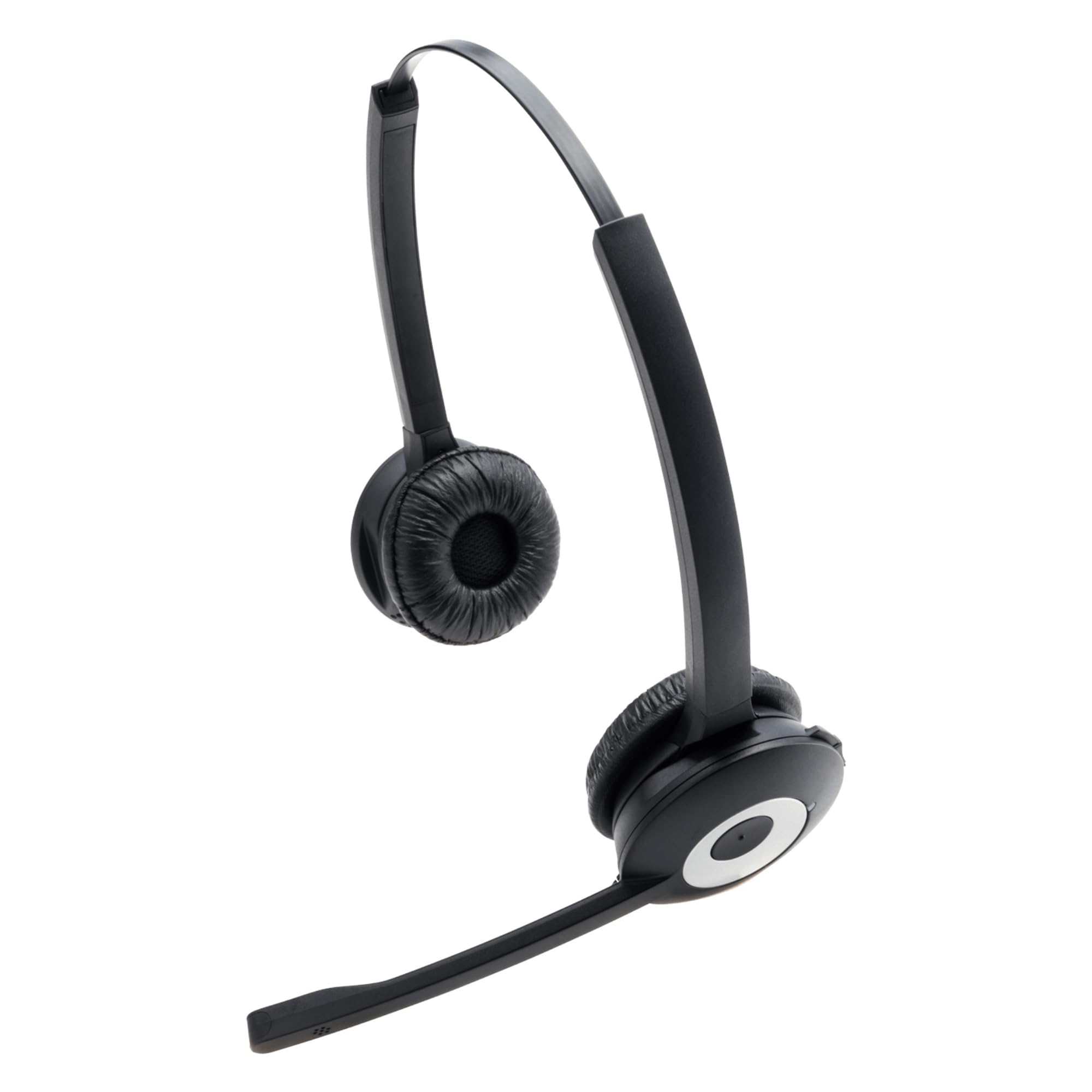 Jabra Pro 920 DECT Kabelloses On-Ear Stereo Headset - HD Voice und Noise Cancelling - ganztägige Akkulaufzeit - zur Verwendung mit Tischtelefonen in Europa - EU-Stecker, schwarz