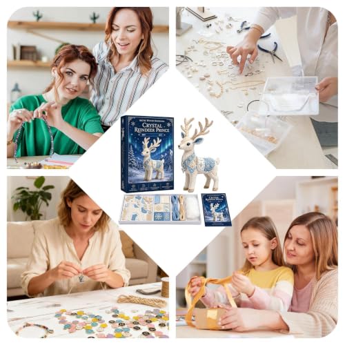 Kit de costura para principiantes con fieltro precortado de reno DIY 4