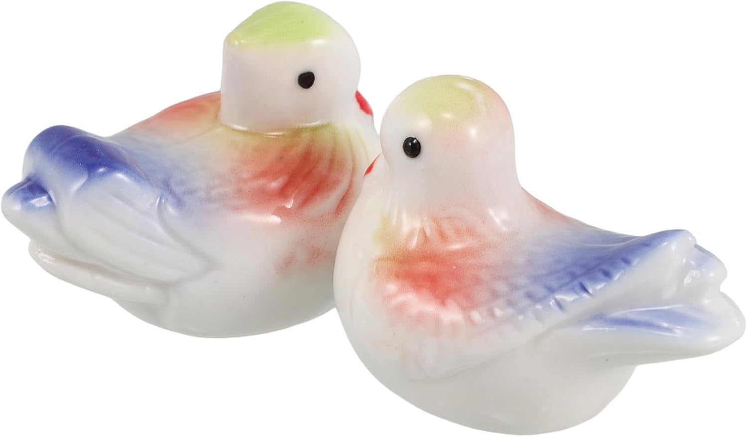 Tofficu 2pcs Ceramic Mandarin Duck Chopstick Rest Smooth and Delicate Finish, Creative Miniature Sand Table Holder and Photography Prop for Dining and Tableware