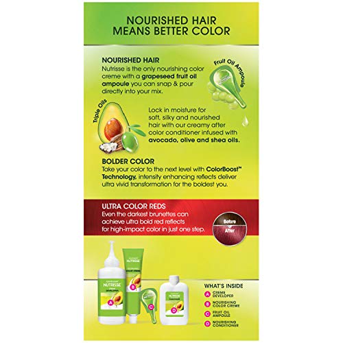 image for Garnier Nutrisse Ultra Color Nourishing Hair Color Creme, R3 Light Int