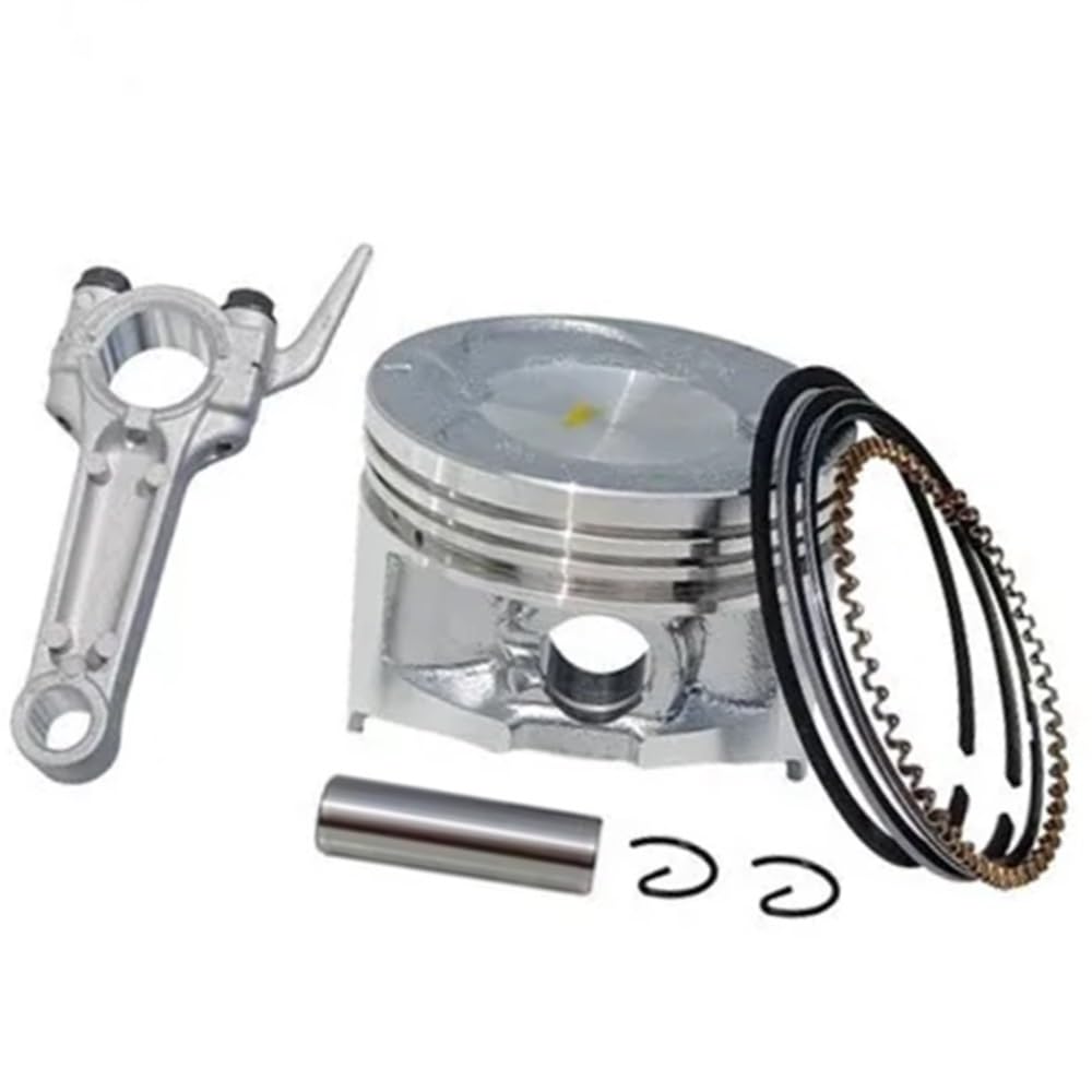 Qdkpgls One Color Connecting Rod Piston Piston Ring Compatible 148F Mz80 24V 1.8Kw 2.2Kw Inverter Generator Genset Parts(5 Pcs Kit)