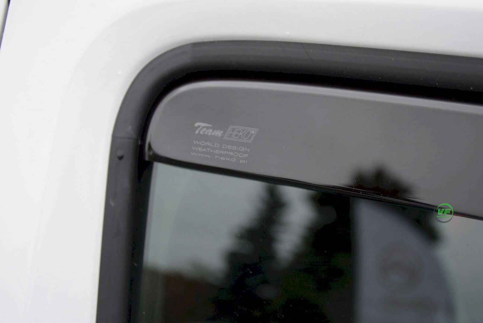 J&J AUTOMOTIVE Heko Déflecteurs d'air et de Vent pour Citroen Jumpy Depuis 2016, Lot de 2pcs, Teintés, Avant et Arrière, Aérodynamique