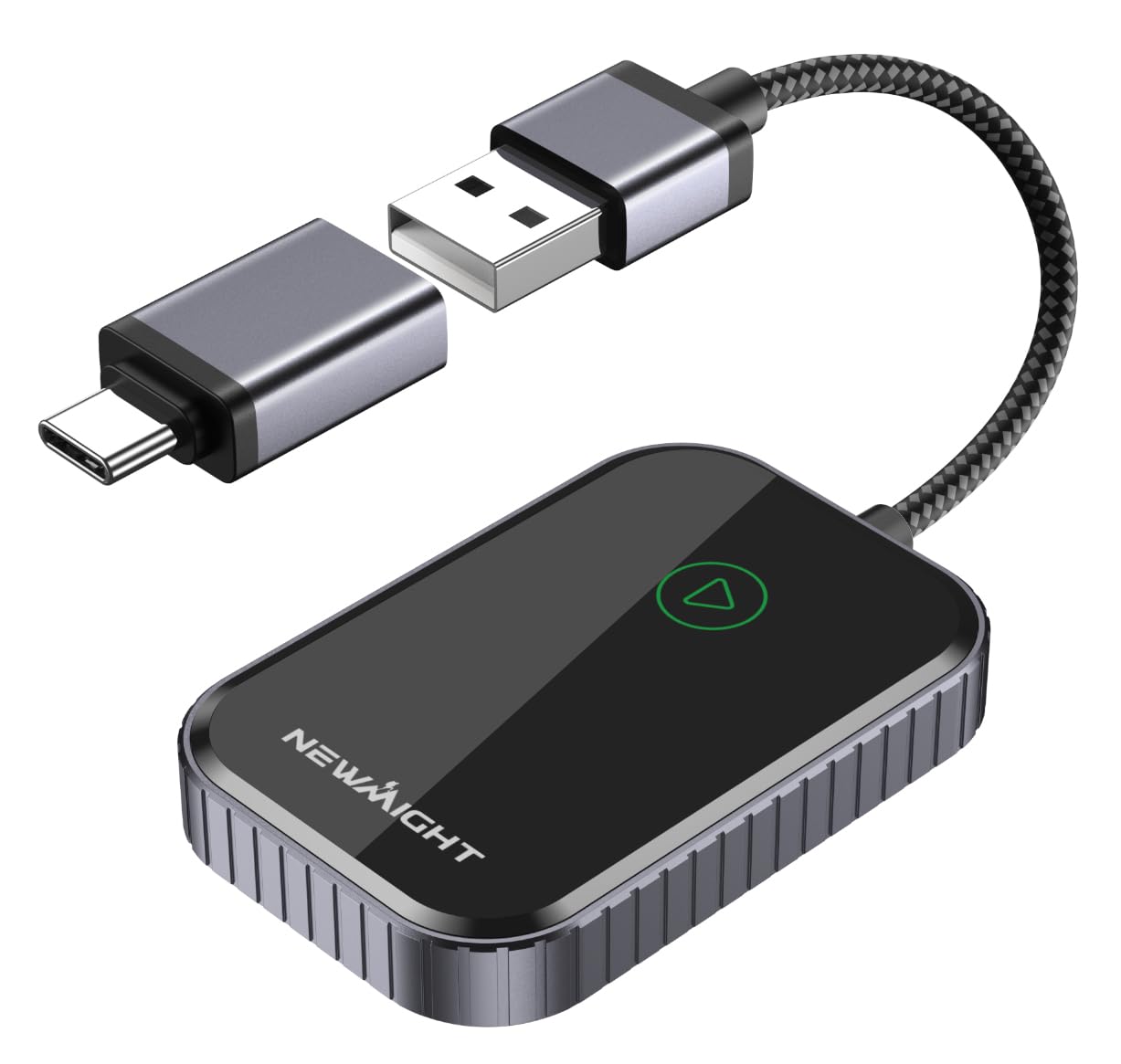 Adaptateur CarPlay Sans Fil 2 En 1 2025 - Compatible IPhone IOS 10+ Et Android 11+, Plug & Play