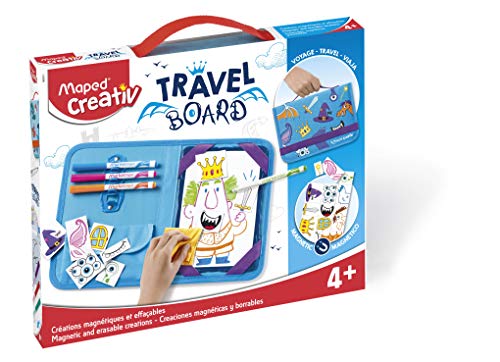 Kit Creativ Travel Board Acessórios Magnéticos, Maped, 969311, Branco/Azul