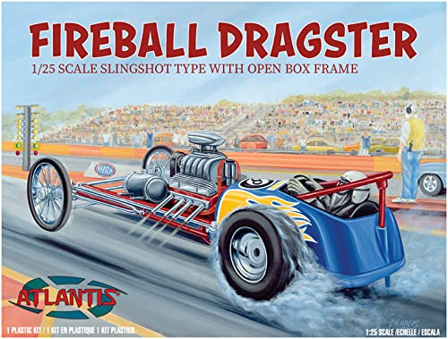 Atlantis Fireball Slingshot Dragster 1/25 Scale Plastic Model kit Made in The USA