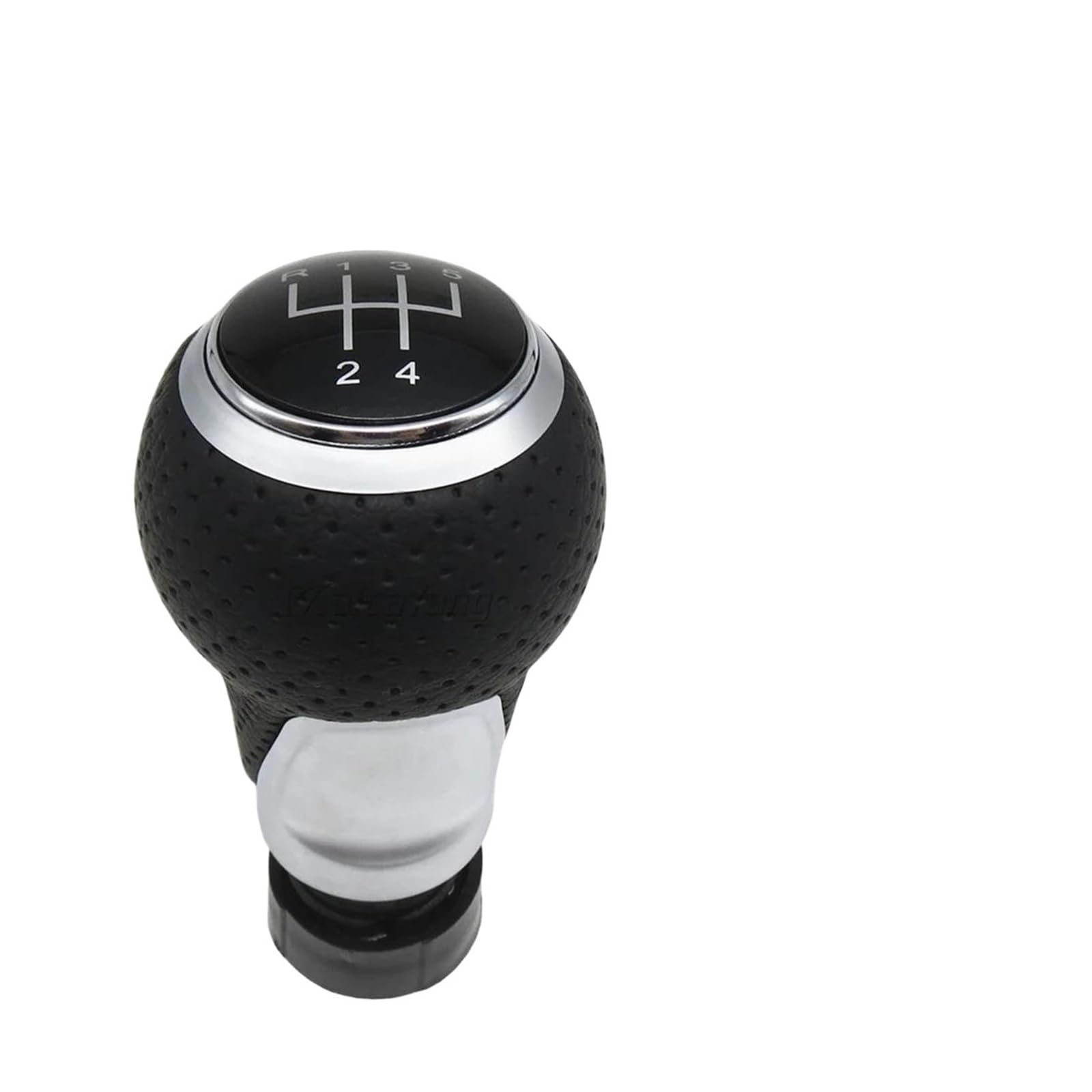 REOKIP for Seat for Leon MK1 for Ibiza 6J PU Leather Shifter Car Gear Shift Knob 12mm 5/6 Speed Handle Shifter Lever Knob(Sliver 5 Speed)