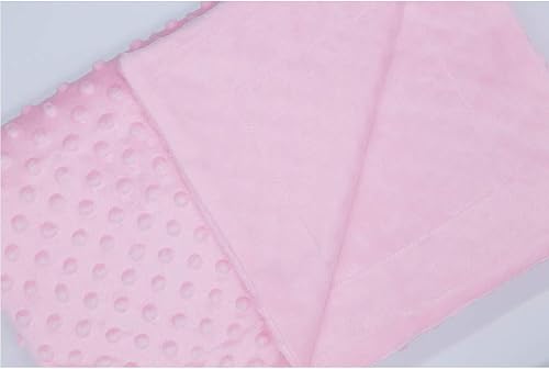Miniatura 8 de Manta de bebé unisex para niños, manta de bebé suave Minky Dot- Manta de forro polar Sherpa de 30 x 40 pulgadas, color rosa