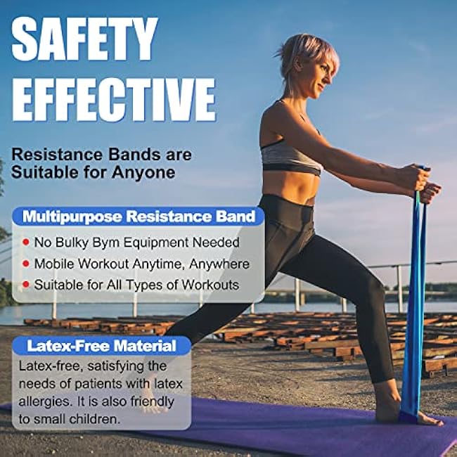 Resistance Exercise Band Kit - Strength Training & Conditioning - Pilates - Resistance Bands for Mobility Strength & Rehab Premium Quality, 3Pack