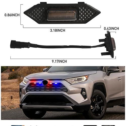 Magic Colorm 4PCS LED Grille Lights para Toyota RAV4 2019 2020 2021 2022 Front Warning Grid Lamps Ce