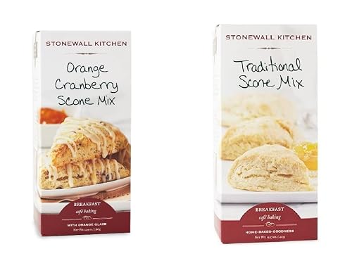 Stonewall Kitchen Orange Cranberry Scone & Traditional Scone Mix Bundle Gift Set #TOP25