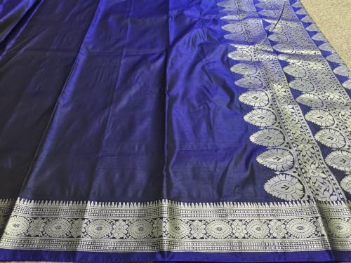 Image of Women's Glory Banarasi Satin Kanjivaram Saree Silver Zari Border Pure Soft Blend Silk Sari Kanchipuram Paithani Silk Party Wedding Festive New Ladies Sadi with Unstiched Blouse Piece. (Pink)