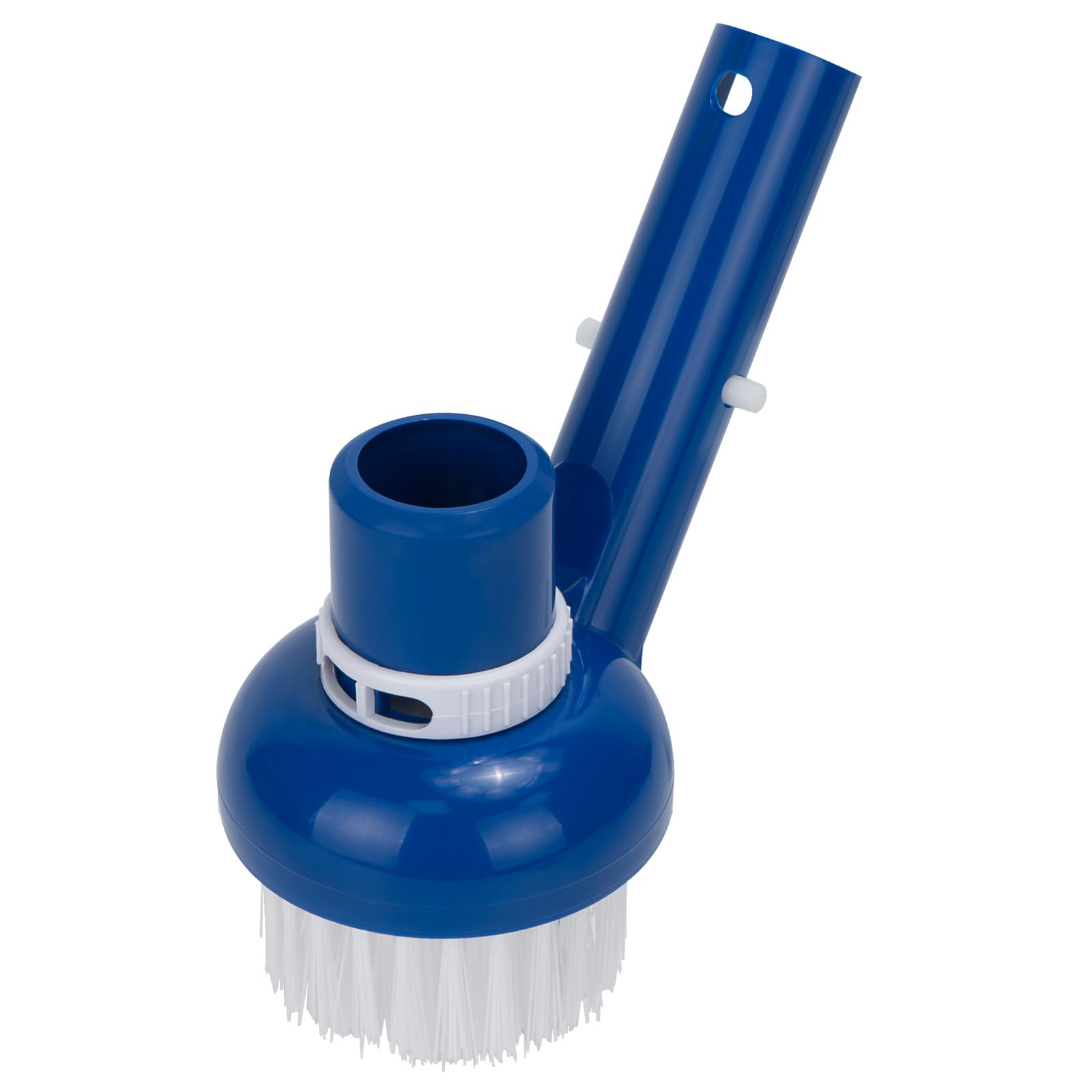 Cepillo Piscina Redondo 8 cm con Cerdas de Nylon, Cepillo Limpieza con Conexión para Manguera 3,2 cm, Compatible con Barra Piscina 3,2 cm, Cepillo Pequeño para Fondo Piscina, SPA, Bañera, Azulejos