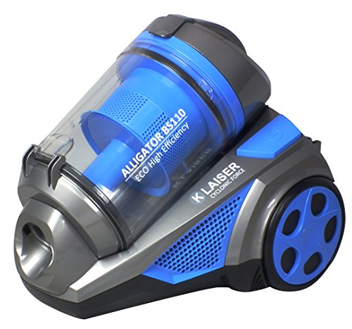 Klaiser Alligator Aspirateur Sans Sac Multi Cyclone Xtreme Force - Puissance 1600W - Pure Air - Ultra Confort - Cordon Extra Long 7 Mètres - Tube...