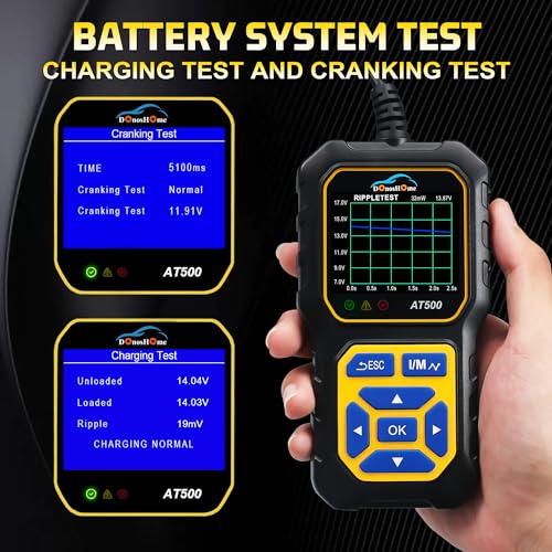 Foto von DonosHome OBD2 Diagnosegerät Für Alle Fahrzeuge Fehlerspeicher Auslesen Diagnosetool Motor Codeleser Batteriespannung Multimeter DTC-Such-SMOG Freeze Frame Für BMW Peugeot VW Motorfehlerkompatibel