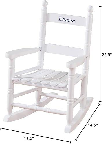 Miniatura 3 de Miles Kimball Personalizado Niños Blanco Rocker - Fuente Azul
